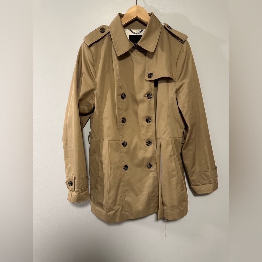 🧥 Banana Republic Women's Double Breasted Trench Coat Size 14/XL